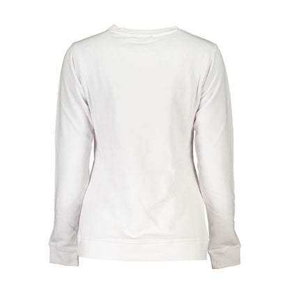 Cavalli Class White Cotton Sweatshirt
