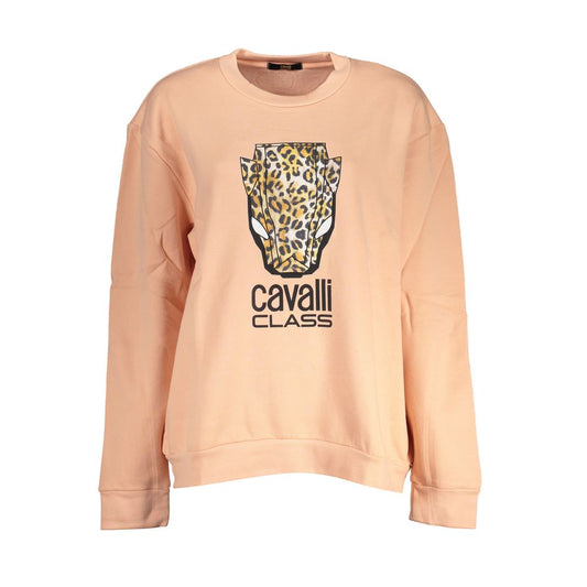 Cavalli Class Pink Cotton Sweatshirt