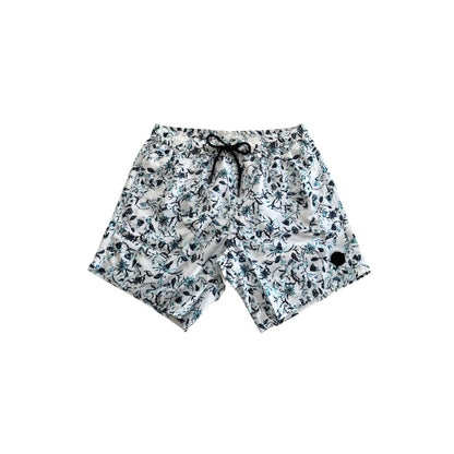 Trussardi Beachwear White Polyester Men Swim Shorts