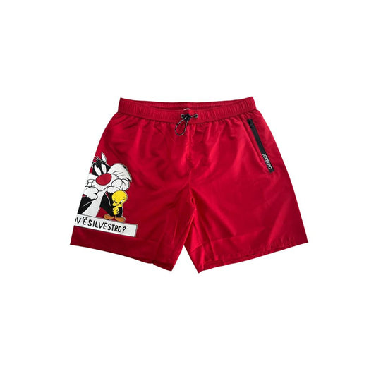 Iceberg Red Polyester Men Swim Short