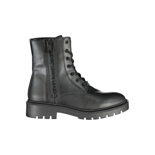 Calvin Klein Schwarzer Polyester Damenstiefel