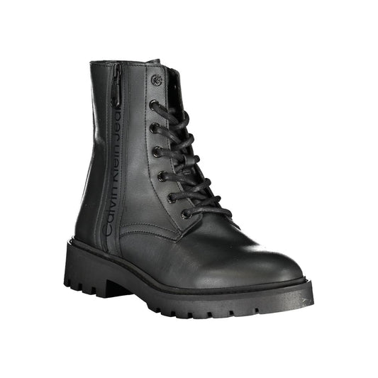 Calvin Klein Schwarzer Polyester Damenstiefel