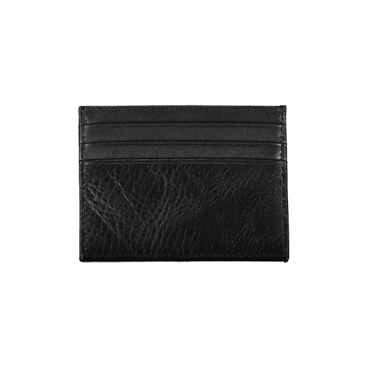Tommy Hilfiger Schwarzes Leder Herren Portemonnaie