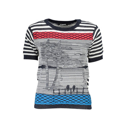 Desigual Blauer Baumwollpullover für Frauen