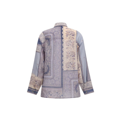 Zimmermann Purple Cotton Pattern Shirt