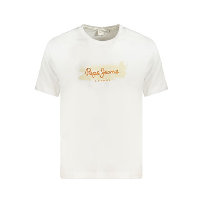 Pepe Jeans White Cotton Men T-Shirt