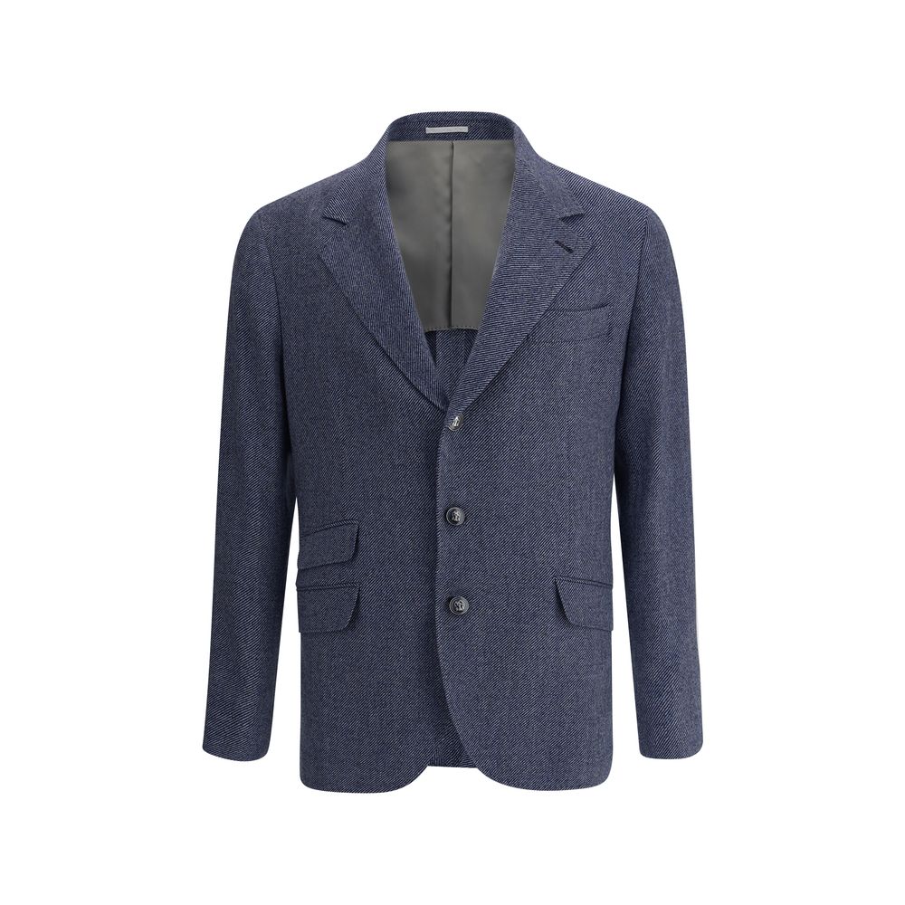 Brunello Cucinelli Blue Wool Blazer