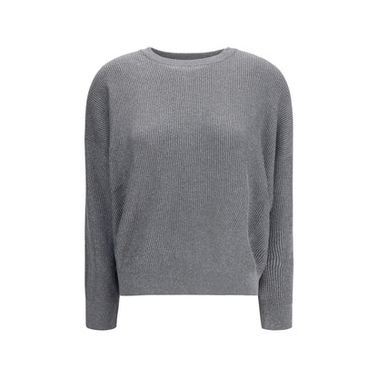 Brunello Cucinelli Gray Cotton Sweatshirt