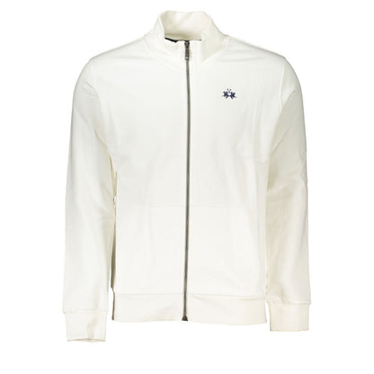 La Martina White Cotton Sweatshirt