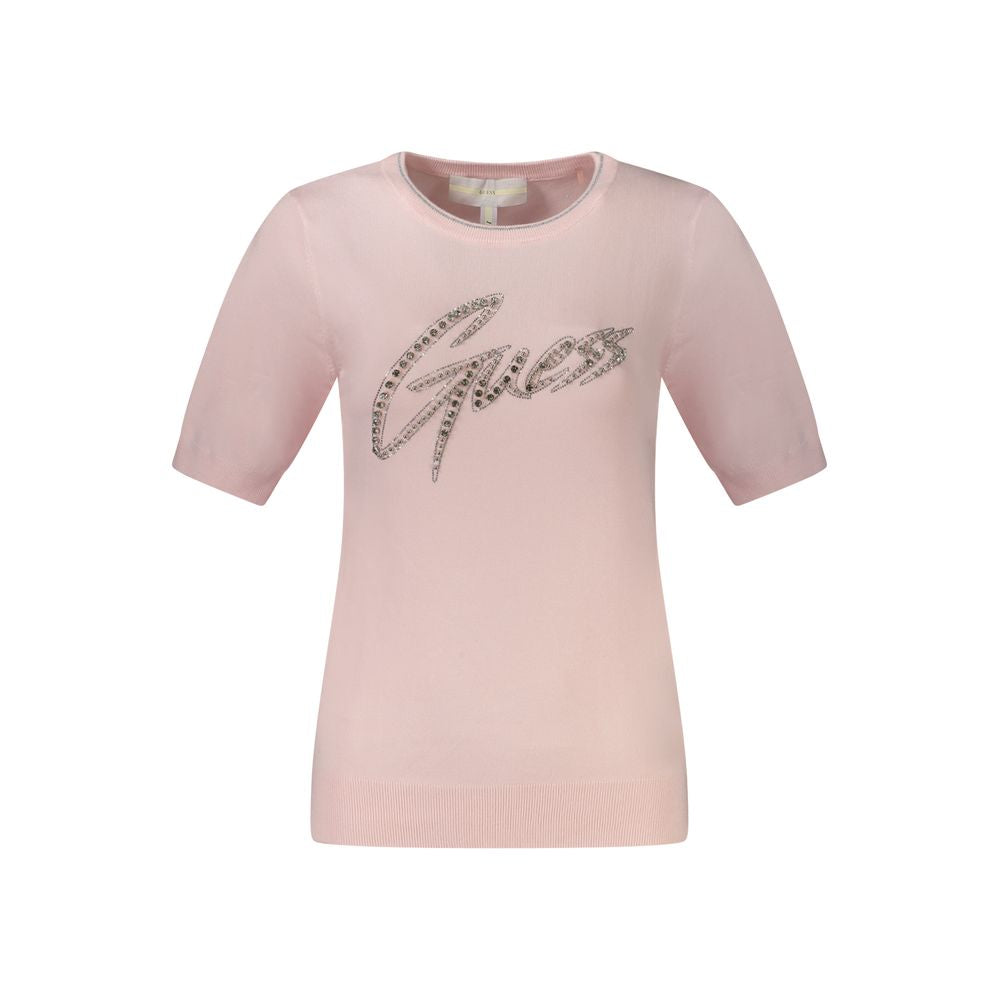 Guess Jeans Pink Viscose Sweatshirt