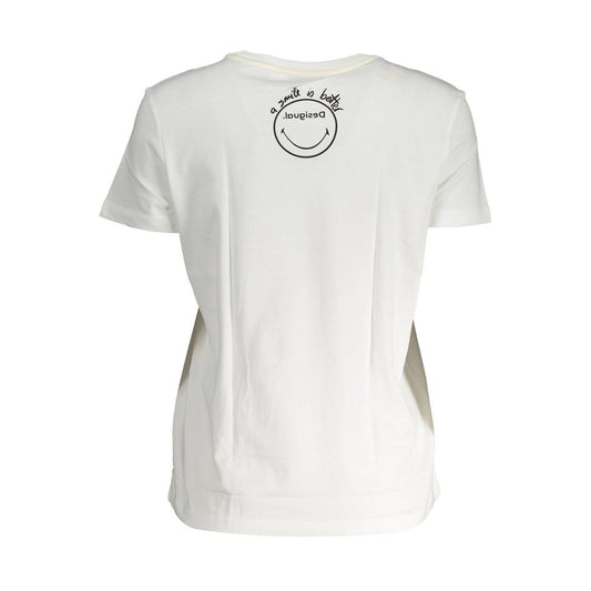 Desigual Weißes T-Shirt aus Baumwolle für Frauen