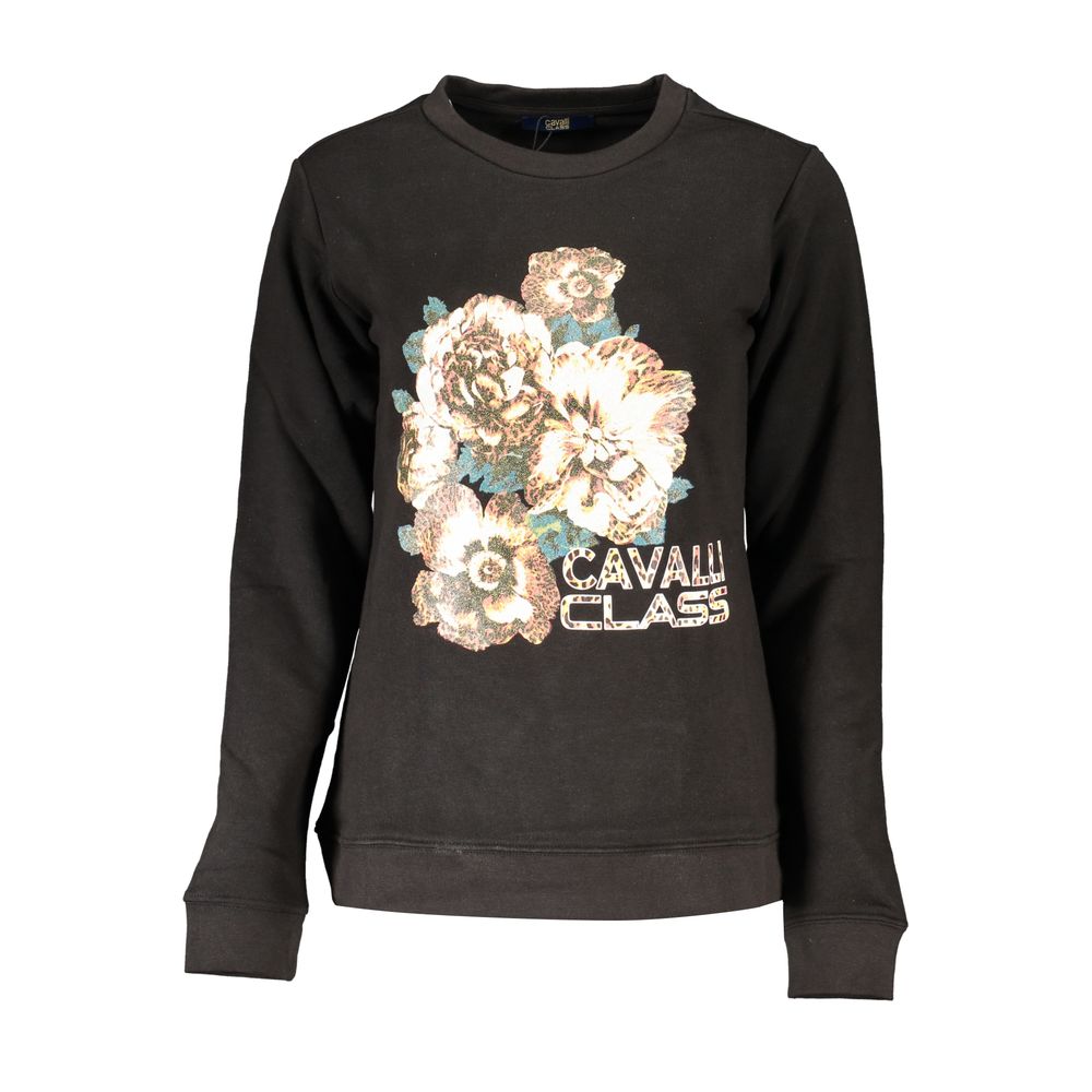 Cavalli Class Black Cotton Sweatshirt