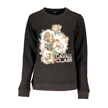 Cavalli Class Black Cotton Sweatshirt