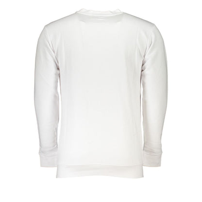 Cavalli Class White Cotton Sweatshirt