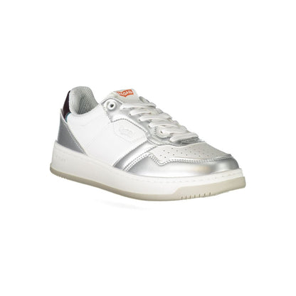 Gas White Polyester Athletic Sneakers