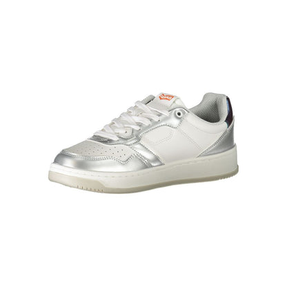 Gas White Polyester Athletic Sneakers