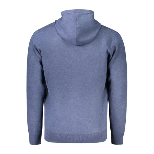 Norway 1963 Blaue Polyamid-Strickjacke für Männer