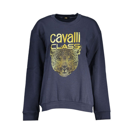Cavalli Class Blue Cotton Sweatshirt