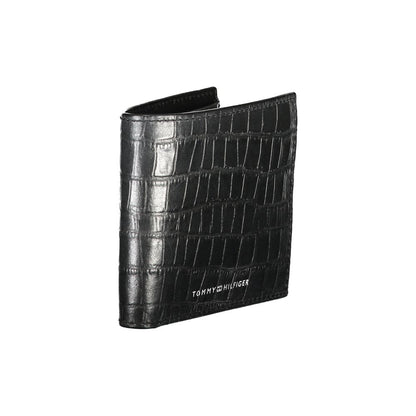 Tommy Hilfiger Schwarzes Leder Portemonnaie