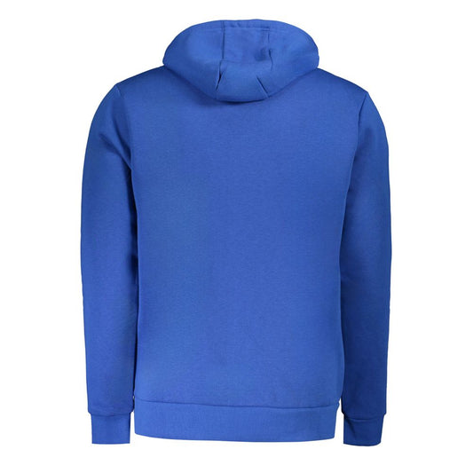 Norway 1963 Blauer Baumwollpullover für Männer mit Kapuze und Taschen