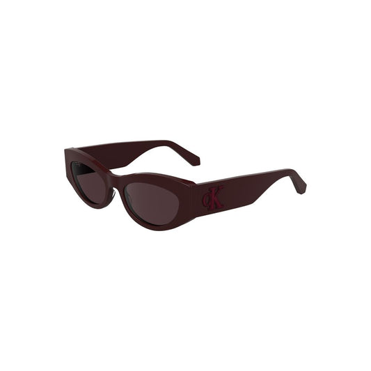 Calvin Klein Rote Acetat-Sonnenbrille für Frauen