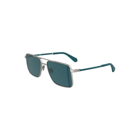 Calvin Klein Graue Metall-Sonnenbrille für Männer