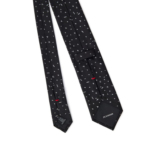 Jil Sander Black Silk Tie