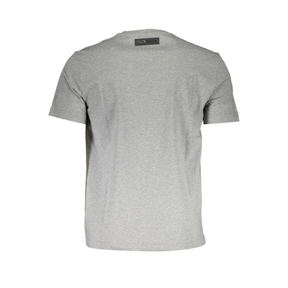 Plein Sport Grey Cotton Men T-Shirt
