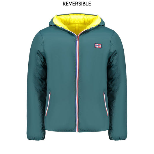 Norway 1963 Grüne Polyamid-Herren-Wendejacke