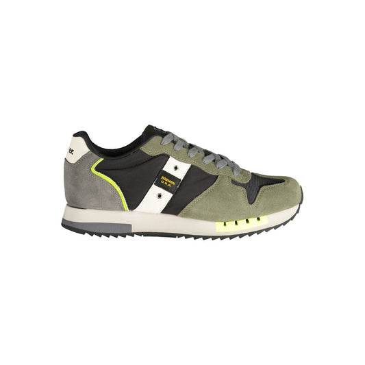 Blauer Green Polyester Athletic Sneakers