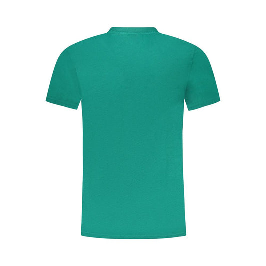 Cavalli Class Green Cotton Men T-Shirt