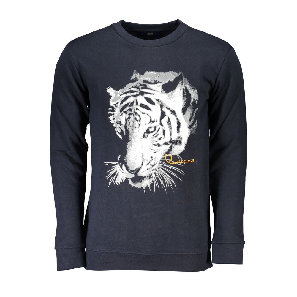 Cavalli Class Blue Cotton Sweatshirt