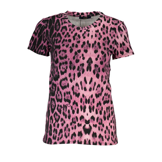 Cavalli Class Pink Cotton T-Shirt