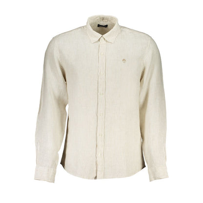 North Sails Beige Linen Mens Shirt