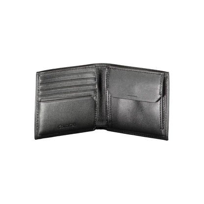 Calvin Klein Schwarzes Leder Herren Portemonnaie