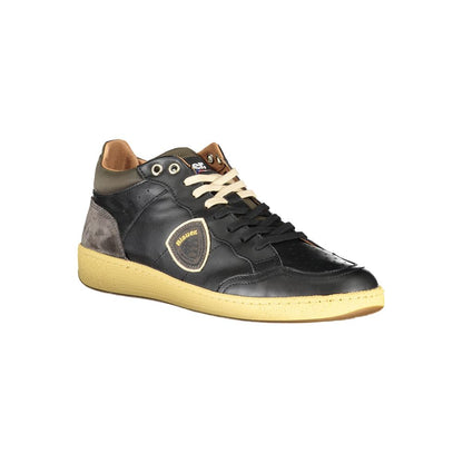 Blauer Black Polyester Athletic Sneakers