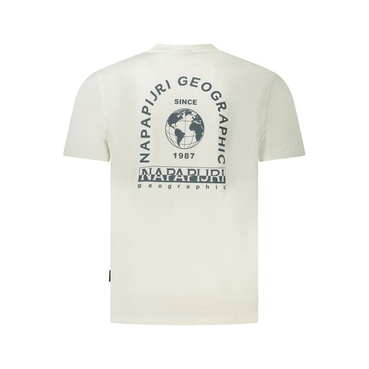 Napapijri White Cotton Men T-Shirt