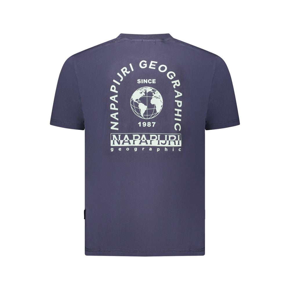 Napapijri Blue Cotton Men T-Shirt