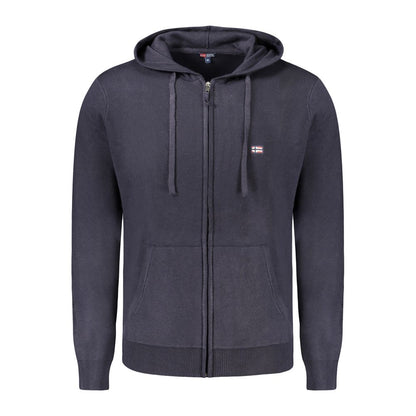 Norway 1963 Blaue Polyamid-Strickjacke für Männer