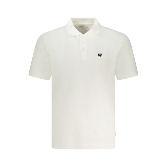 Wrangler Bianco Cotton Men Polo-Shirt
