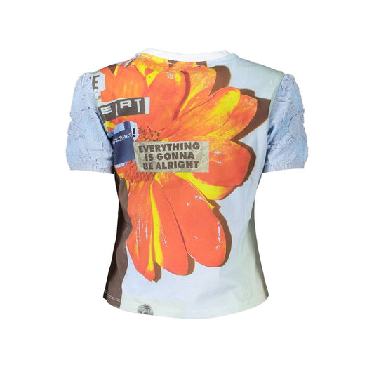 Desigual T-Shirt aus blauer Baumwolle für Frauen