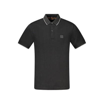 Hugo Boss Schwarzes Baumwoll-Poloshirt