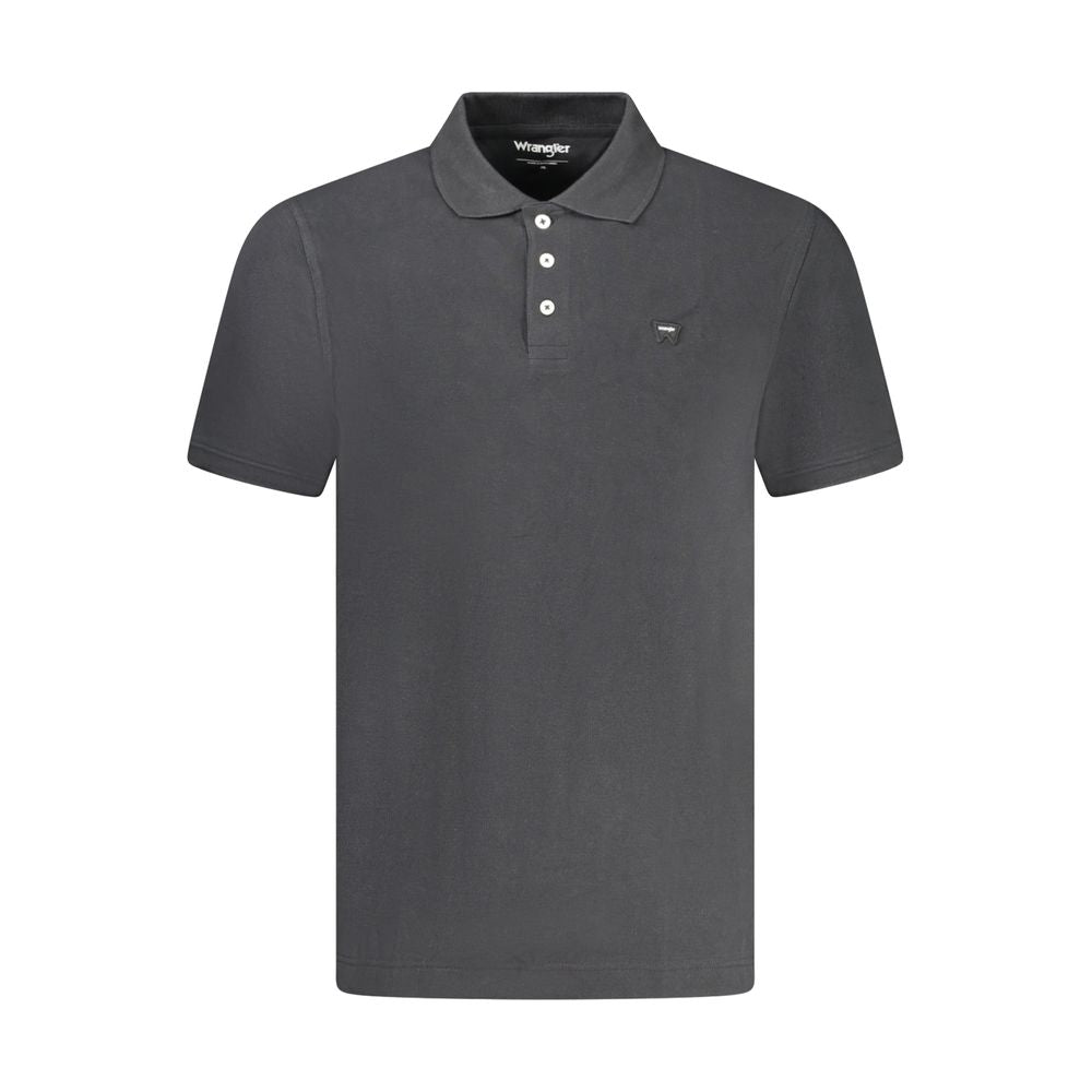Wrangler Black Cotton Men's Polo Shirt