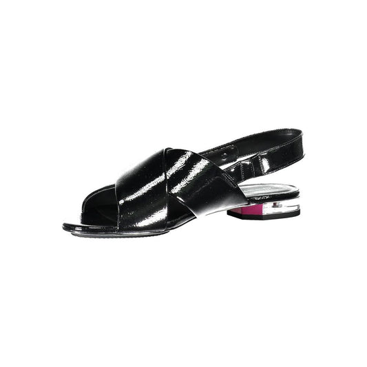 Calvin Klein Schwarze Leder Damen Sandale