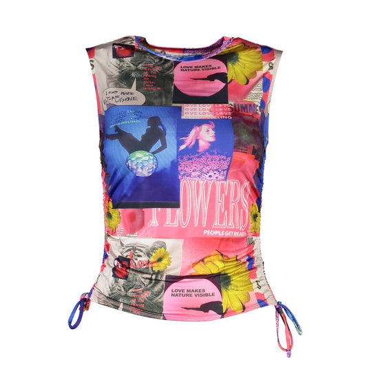 Desigual Blaues Elastan Damen Top