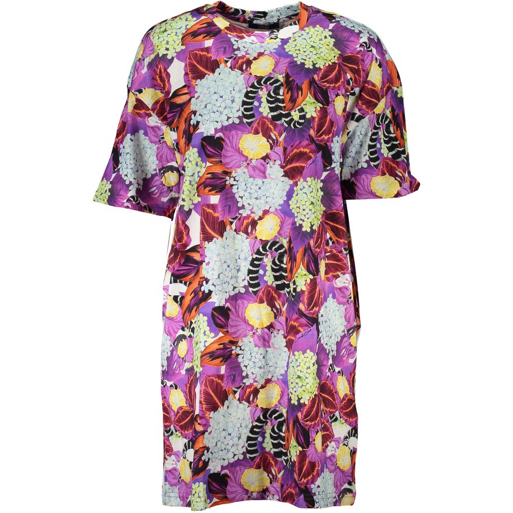 Cavalli Class Purple Cotton Casual Dress