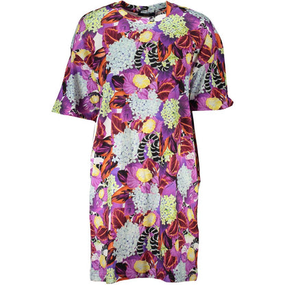 Cavalli Class Purple Cotton Casual Dress