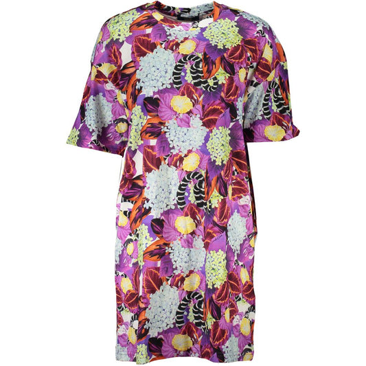 Cavalli Class Purple Cotton Casual Dress