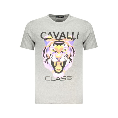 Cavalli Class Brown Cotton Men T-Shirt