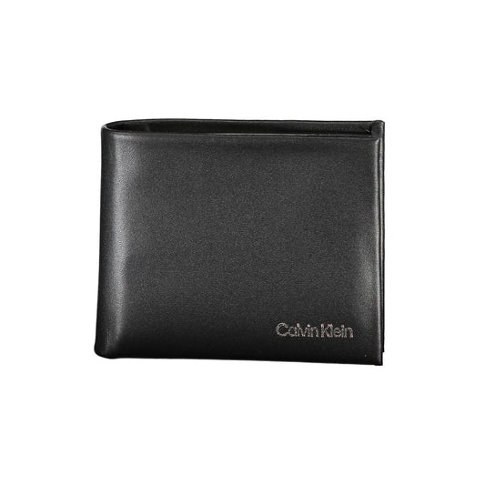 Calvin Klein Schwarzes Polyester Herren Portemonnaie